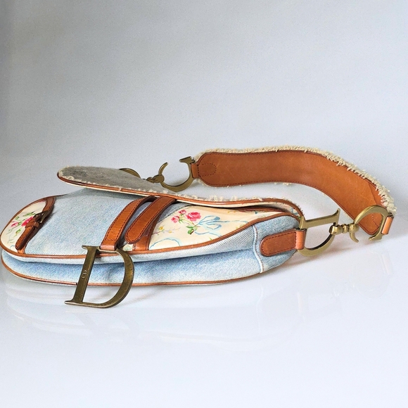 Dior Saddle Bag Denim Shearling - Picture 5 of 15